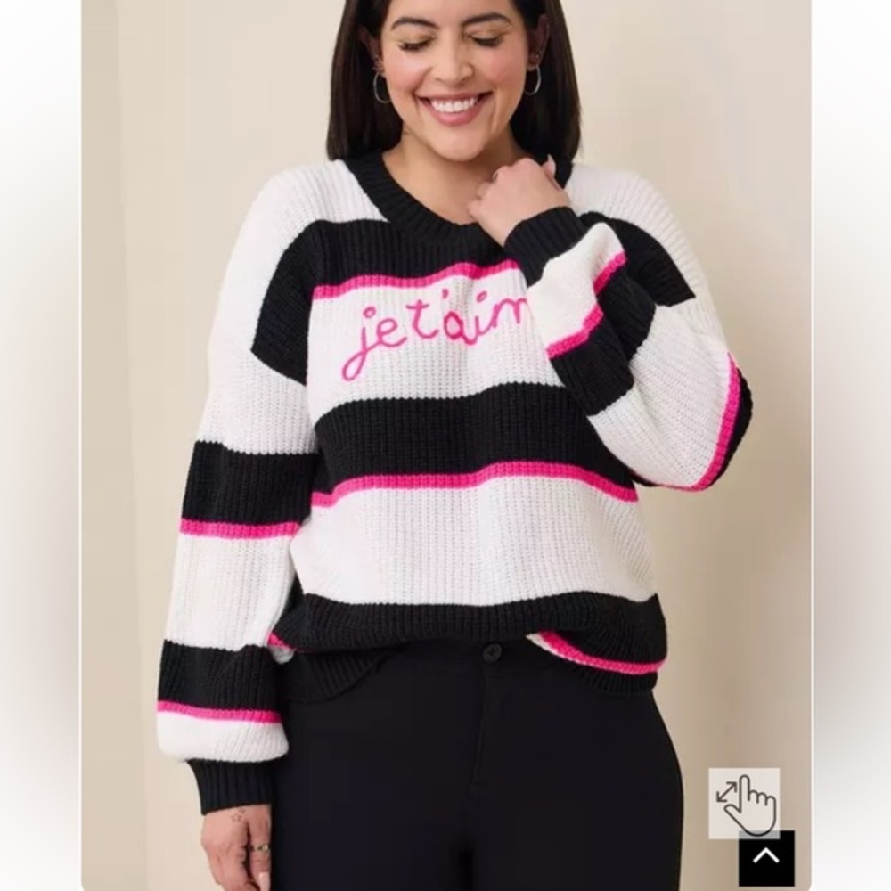 Torrid Pullover Drop Shoulder Crew Neck Sweater